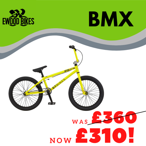 Gt Air Yellow Gt Bike Gt Slammer 20” BMX Bike For Sale In Garden
